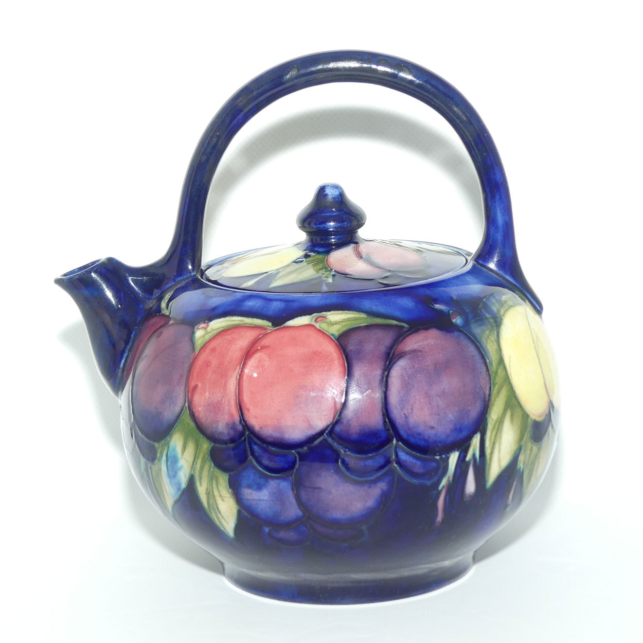 William Moorcroft Wisteria tea pot | Art Deco loop handle