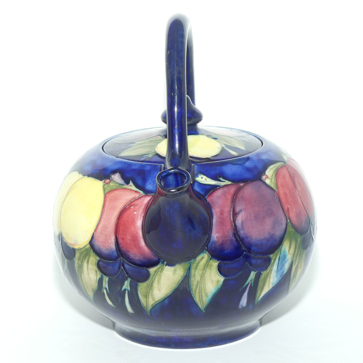 William Moorcroft Wisteria tea pot | Art Deco loop handle