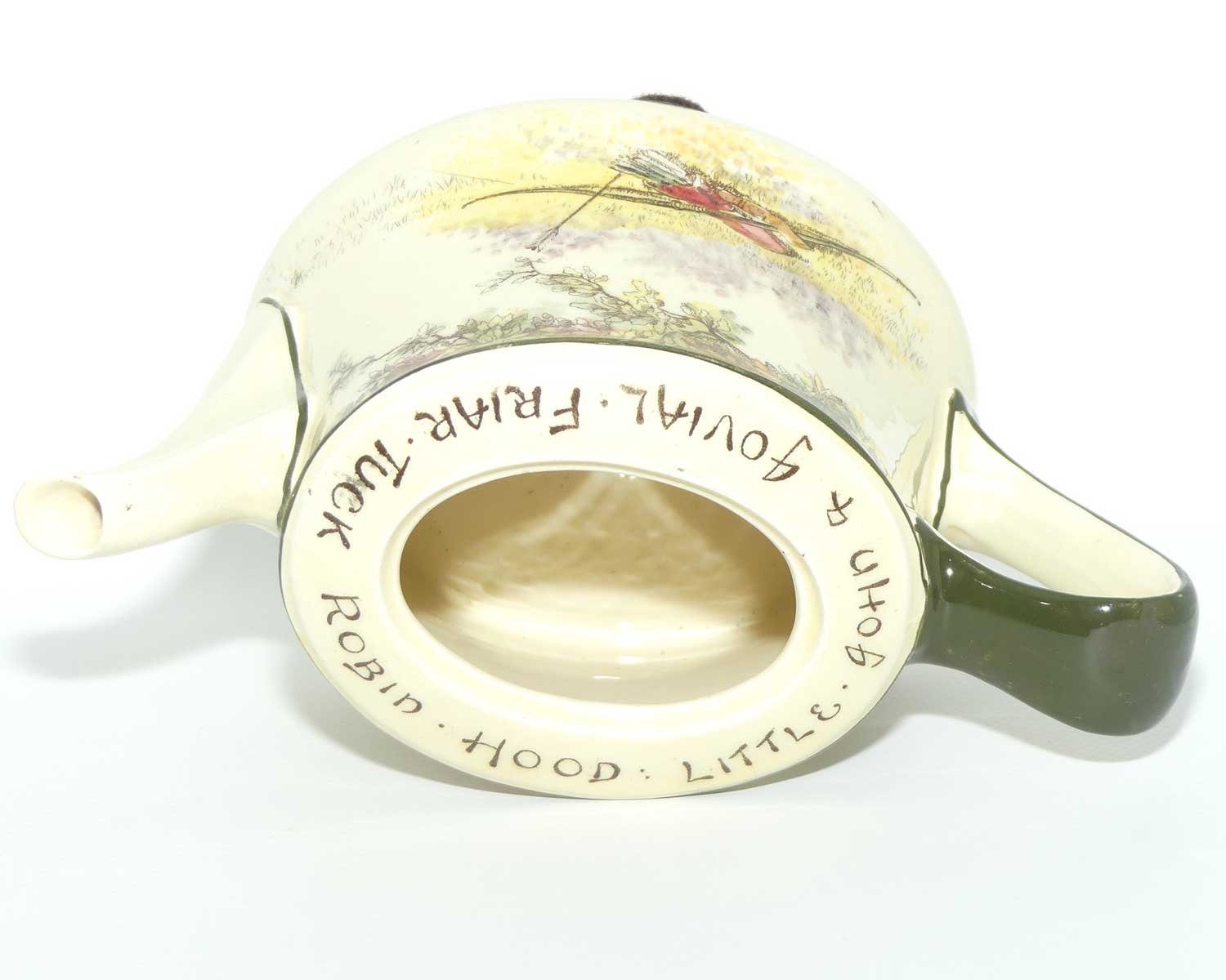 Royal Doulton Under the Greenwood Tree | Robin Hood Clive shape tea pot | Robin Hood Little John & Jovial Friar Tuck