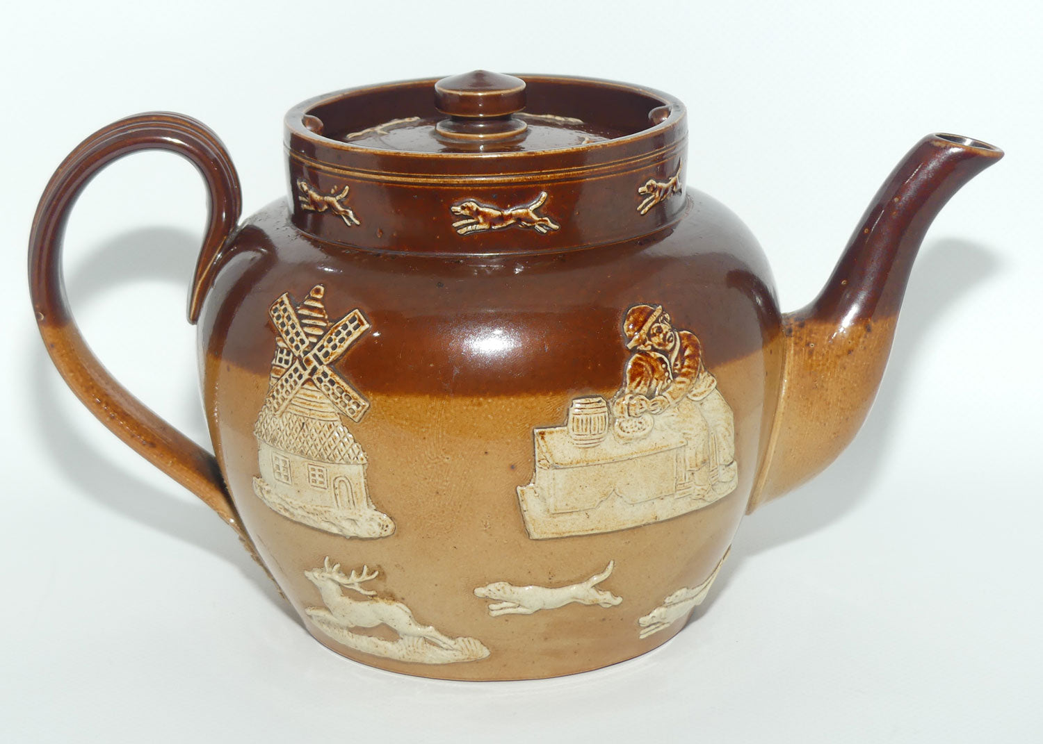 Royal Doulton Harvest Hunting tea pot | Large | Reeded handle
