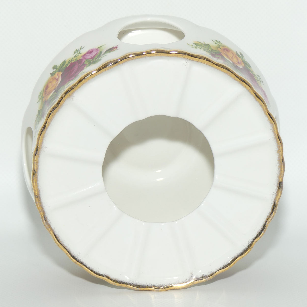 Royal Albert Bone China England Old Country Roses Teapot Warmer | © 1962 Royal Albert Ltd backstamp