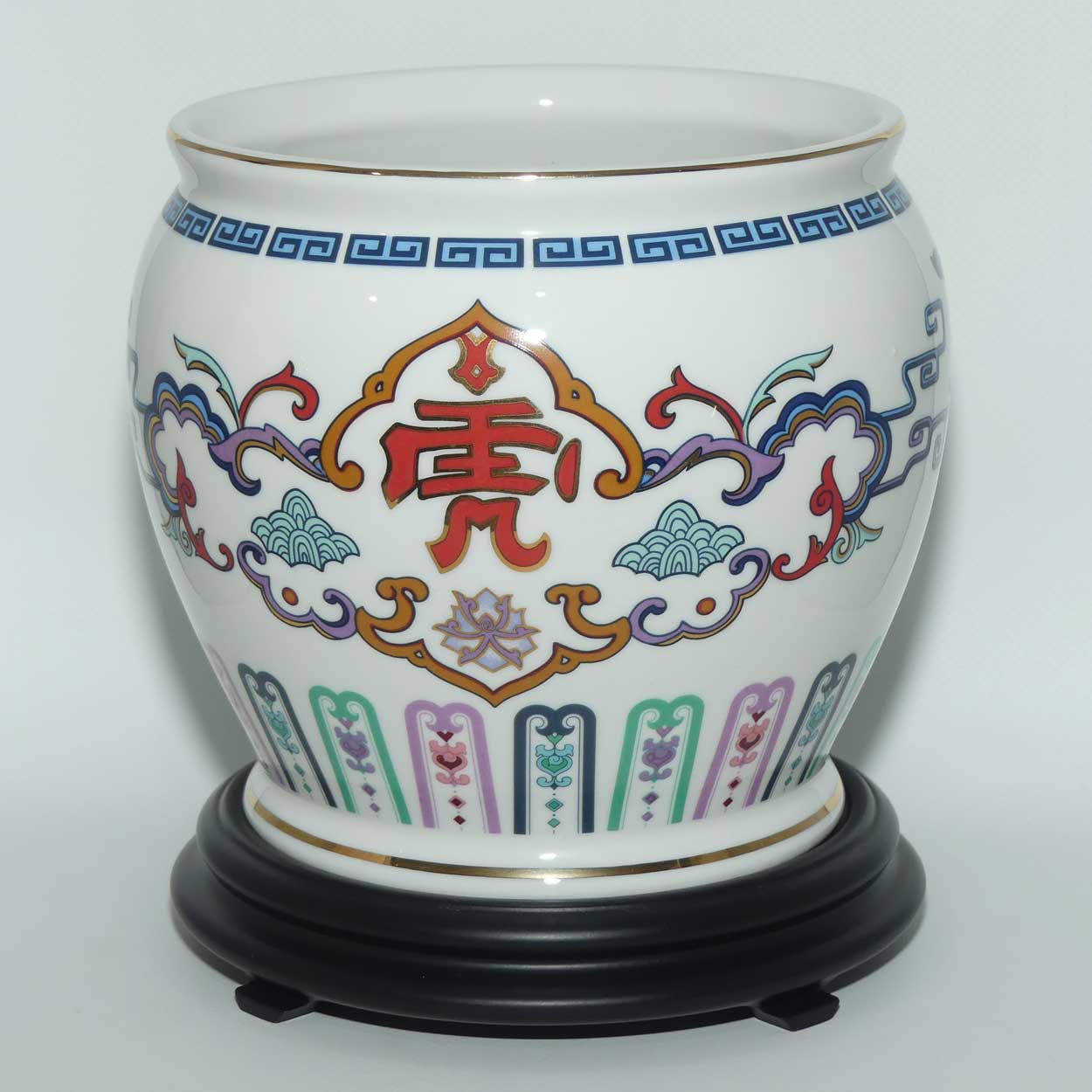 Franklin Mint | Courage of the Terrestrial Tiger jardiniere on stand