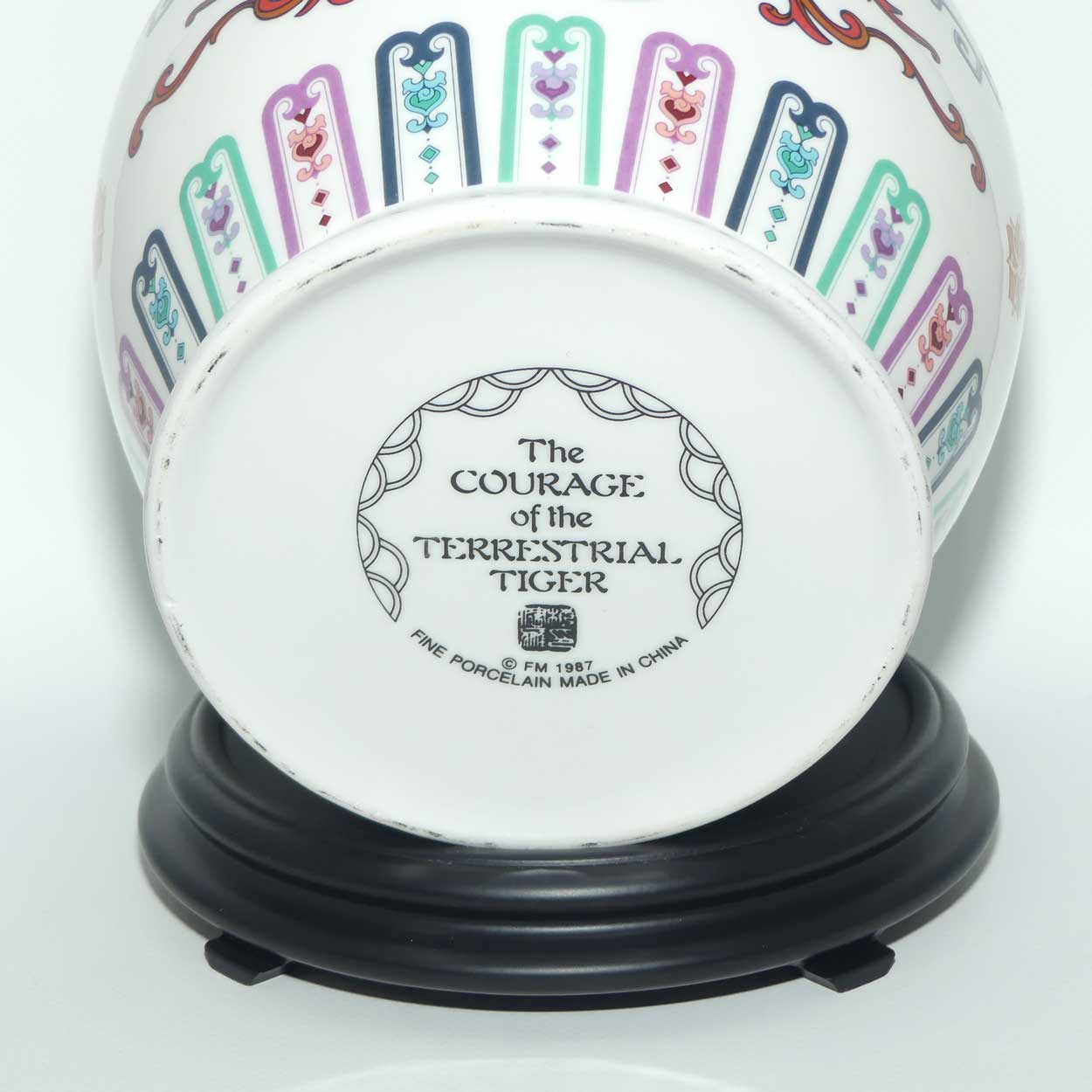 Franklin Mint | Courage of the Terrestrial Tiger jardiniere on stand