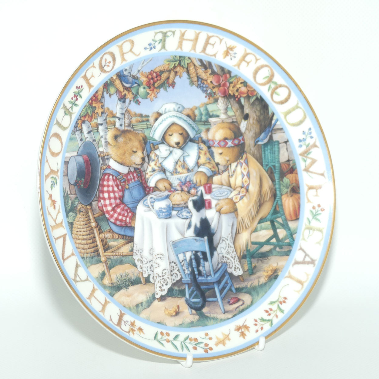 Royal Doulton Teddies plate by Linda Hill Griffith | Thankful Teddies