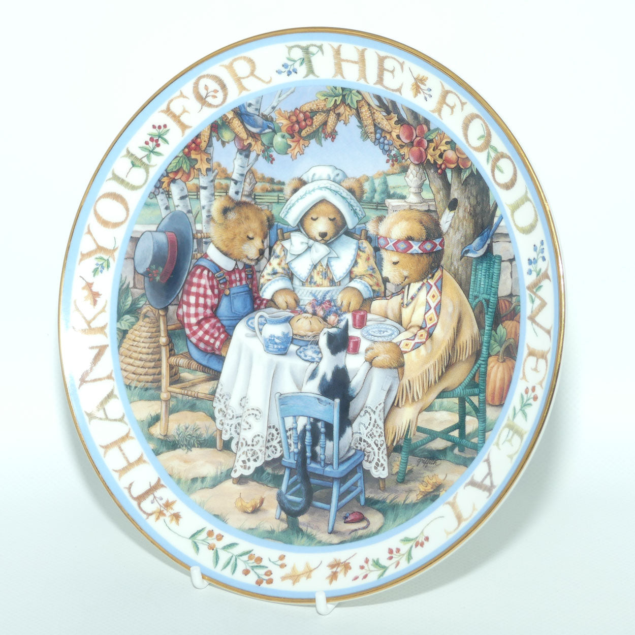 Royal Doulton Teddies plate by Linda Hill Griffith | Thankful Teddies