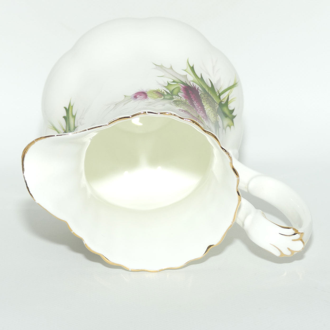 Royal Albert Bone China England Highland Thistle tall milk jug