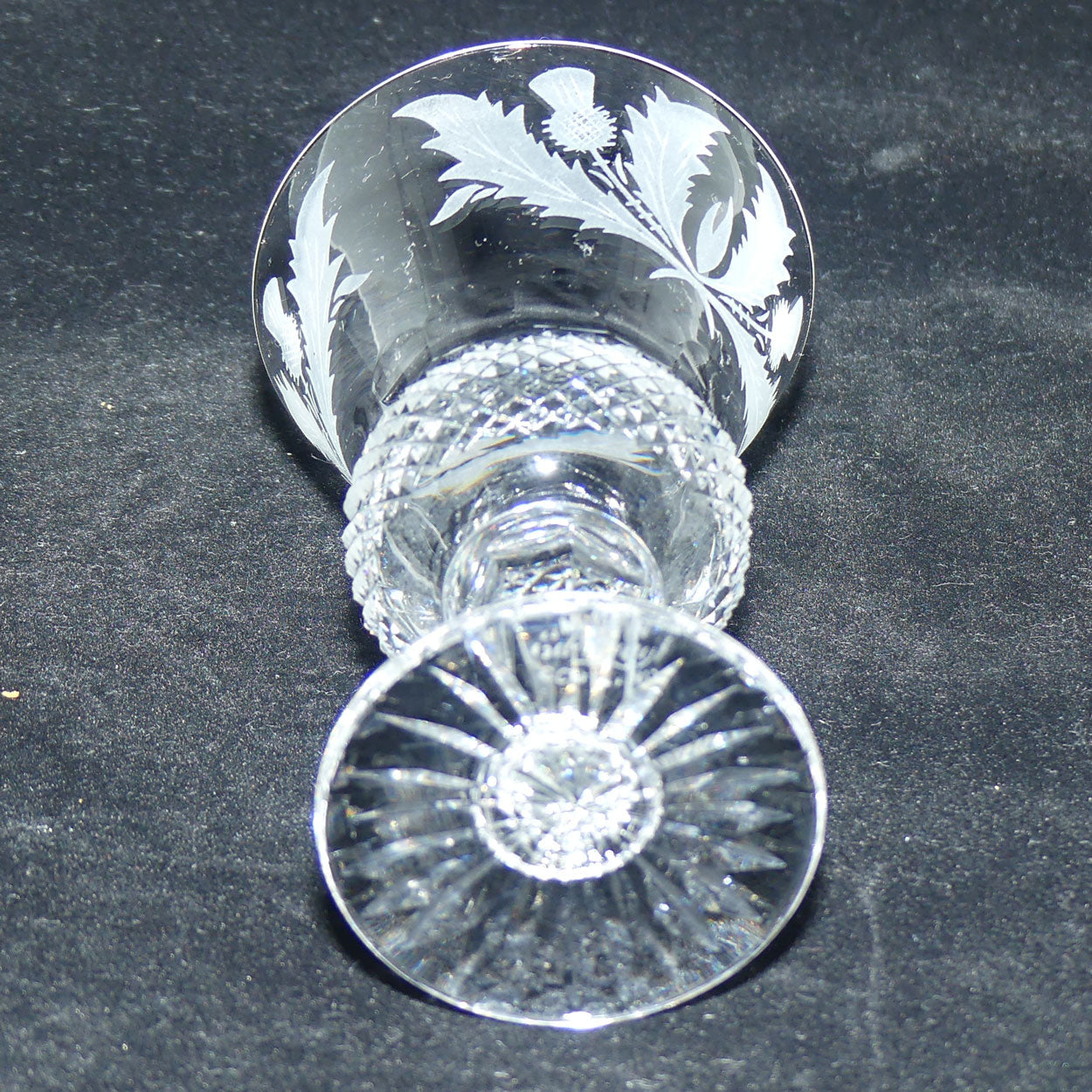 Edinburgh Crystal Thistle pattern set of 6 Sherry | Wine Glasses | 11cm | 60ml