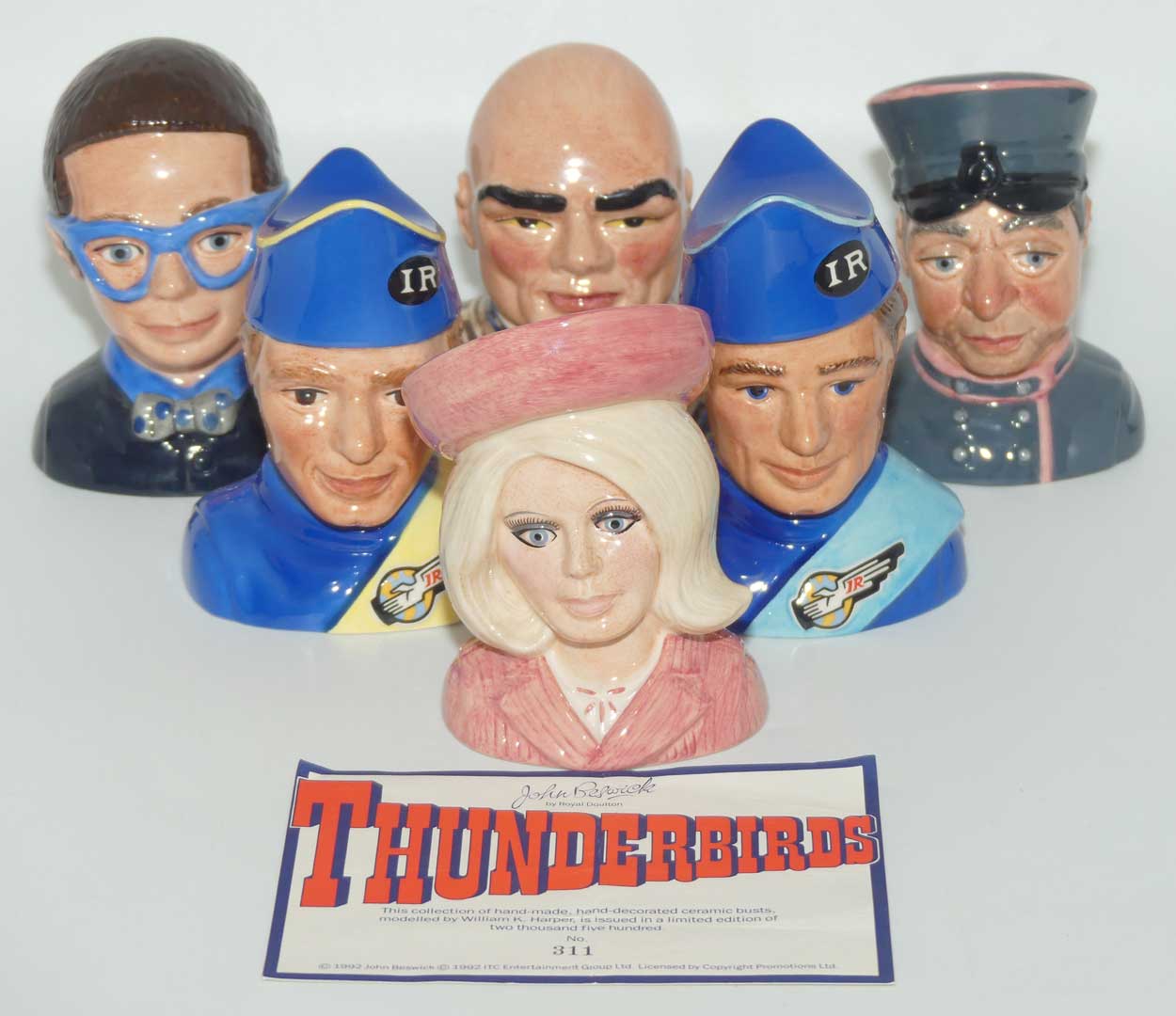 Beswick Thunderbirds set of 6 busts (Ltd Ed)