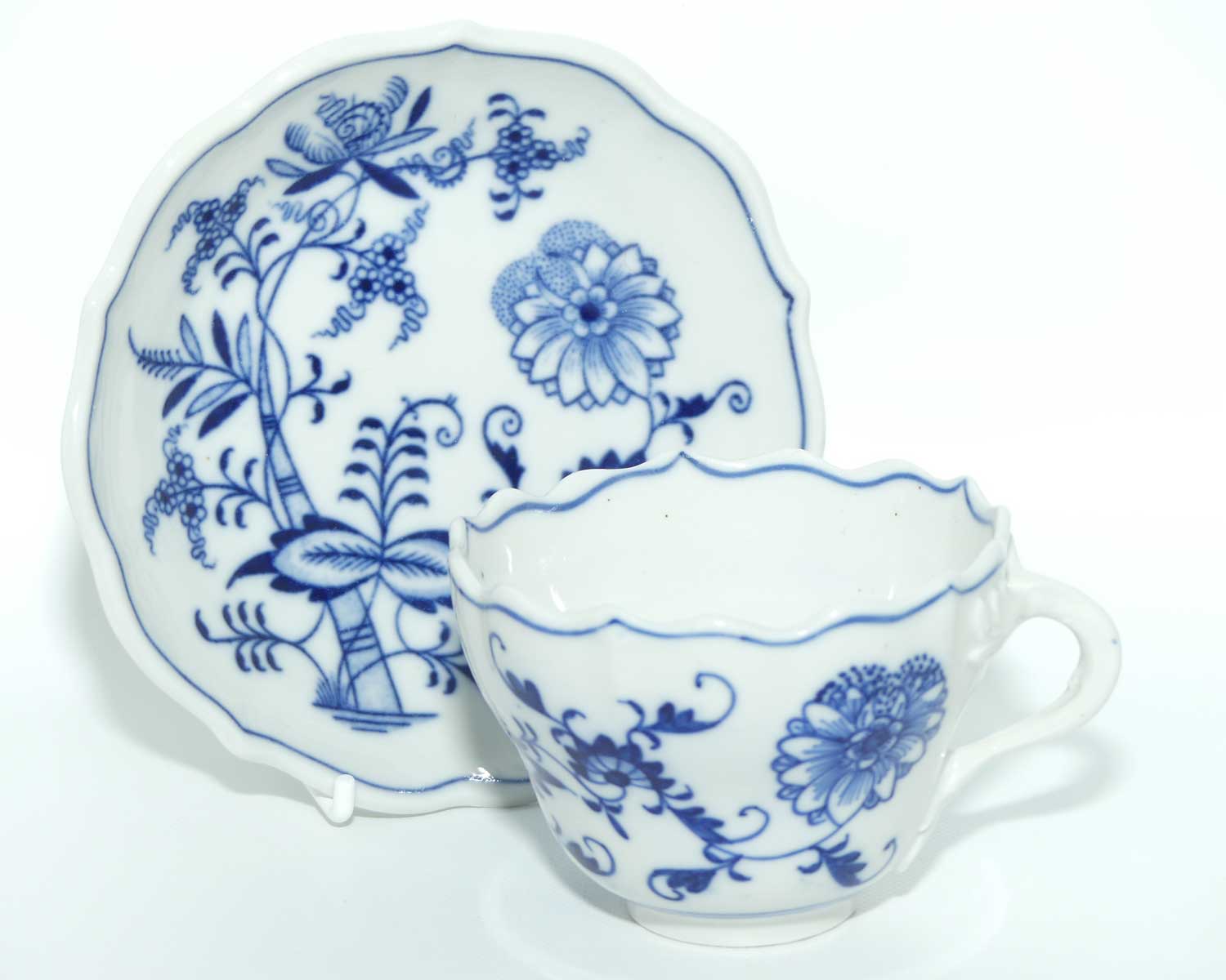 Meissen Blue Onion | Zwiebelmuster tea duo | mixed backstamps