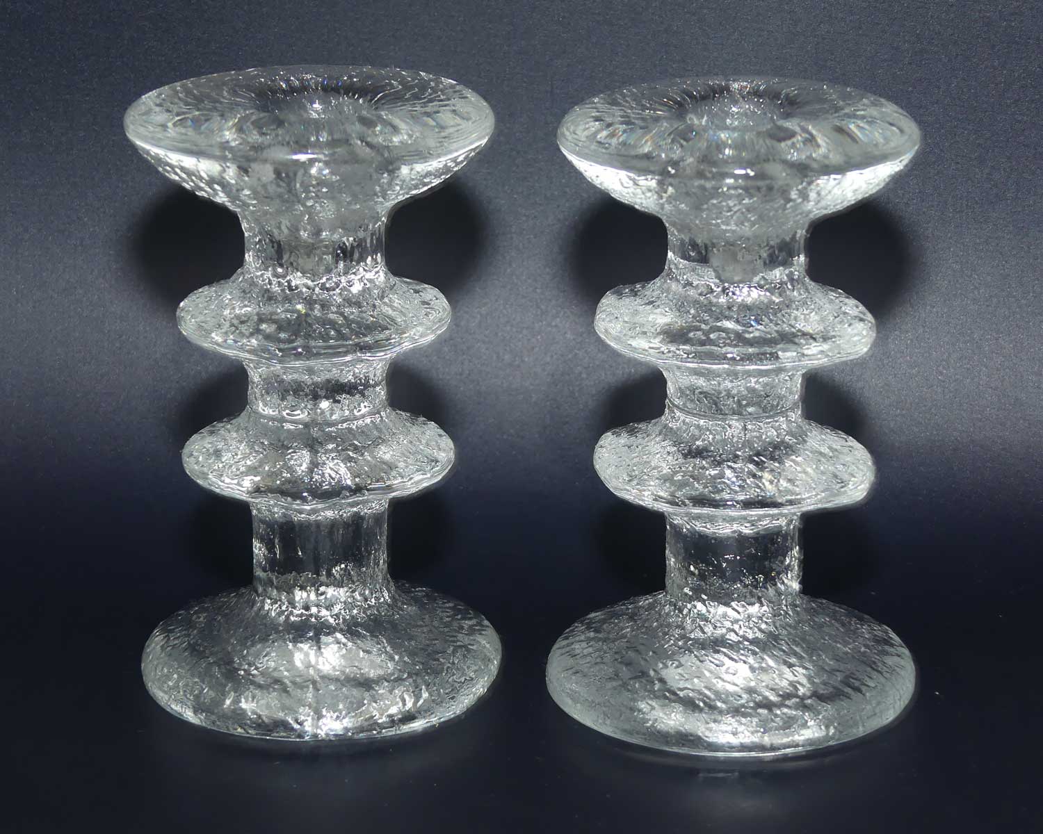 Pair of Mid Century modern Iittala Festivo Timo Sarpaneva candleholders
