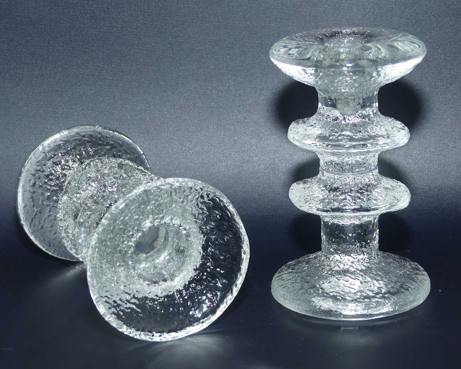 Pair of Mid Century modern Iittala Festivo Timo Sarpaneva candleholders