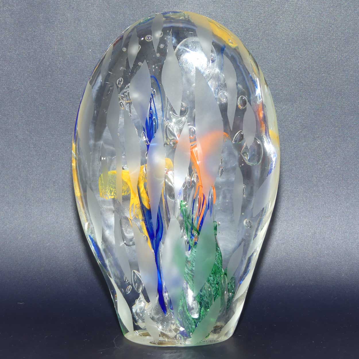Tina Cooper Studio Art Glass Lump paperweight | Jellyfish pattern