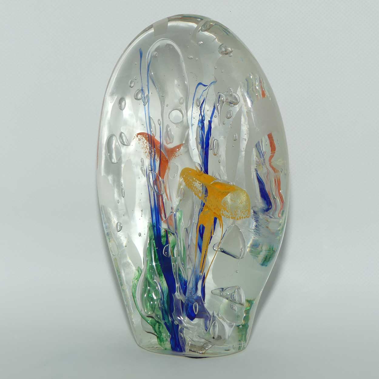 Tina Cooper Studio Art Glass Lump paperweight | Jellyfish pattern
