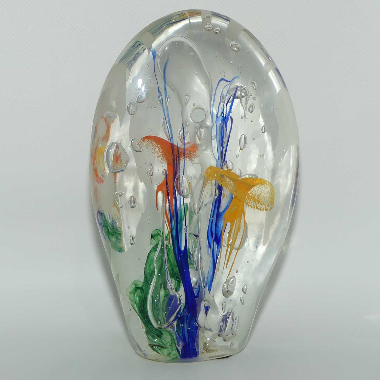 Tina Cooper Studio Art Glass Lump paperweight | Jellyfish pattern
