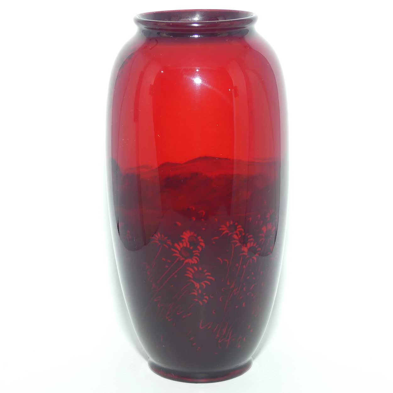 Royal Doulton Flambe vase | Tintern Abbey pattern