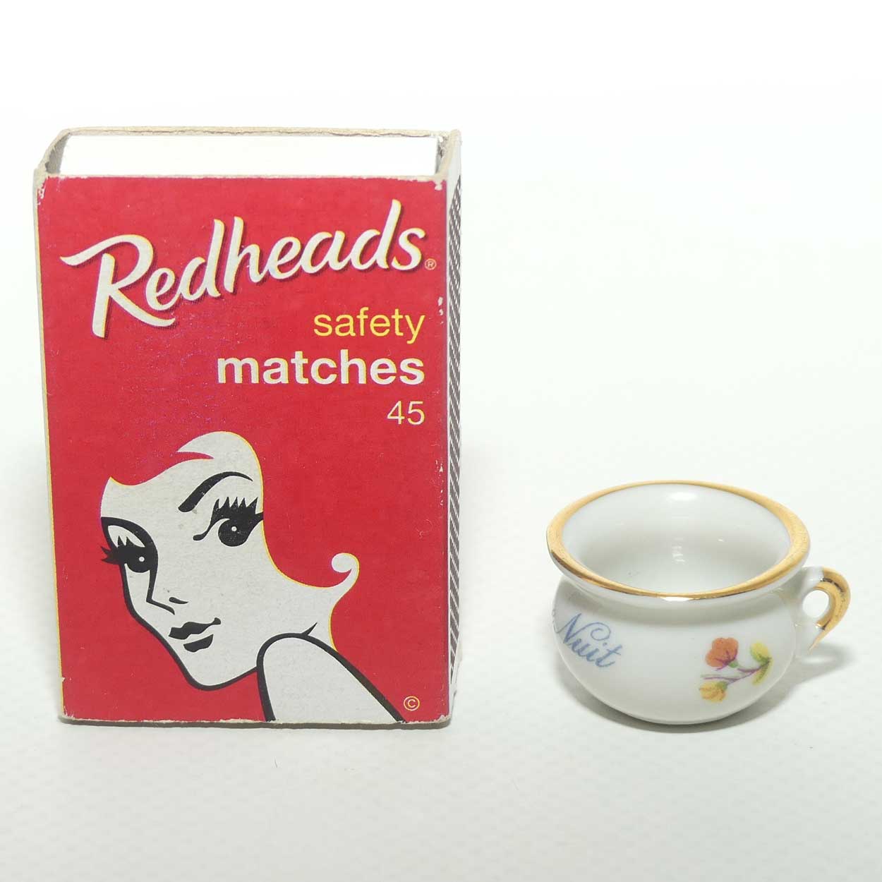 Limoges France miniature chamber pot | Bonne Nuit