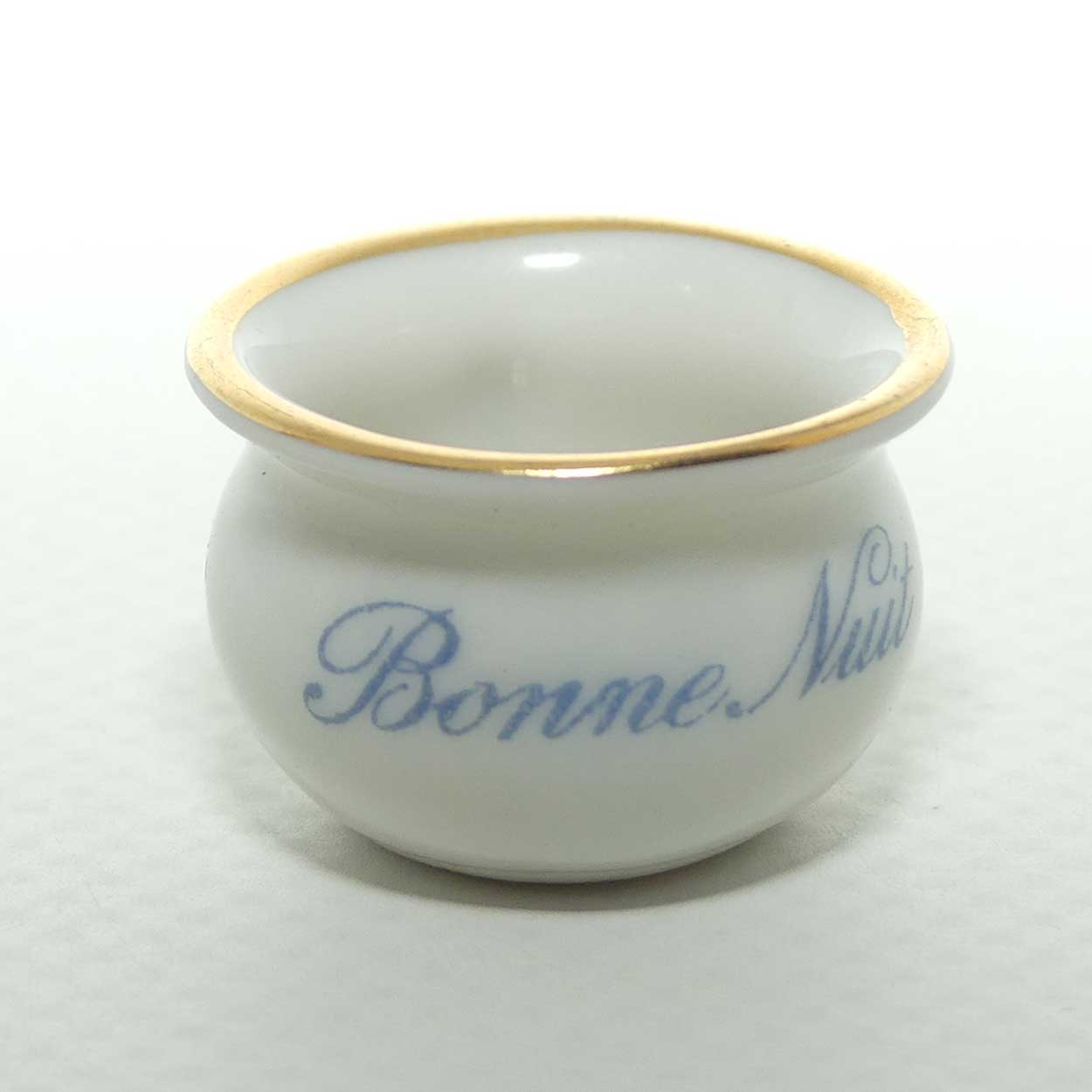Limoges France miniature chamber pot | Bonne Nuit