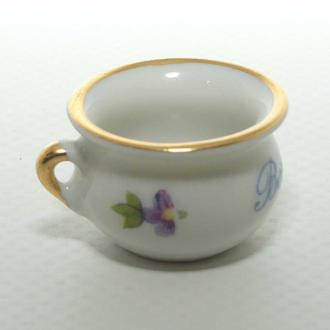 Limoges France miniature chamber pot | Bonne Nuit