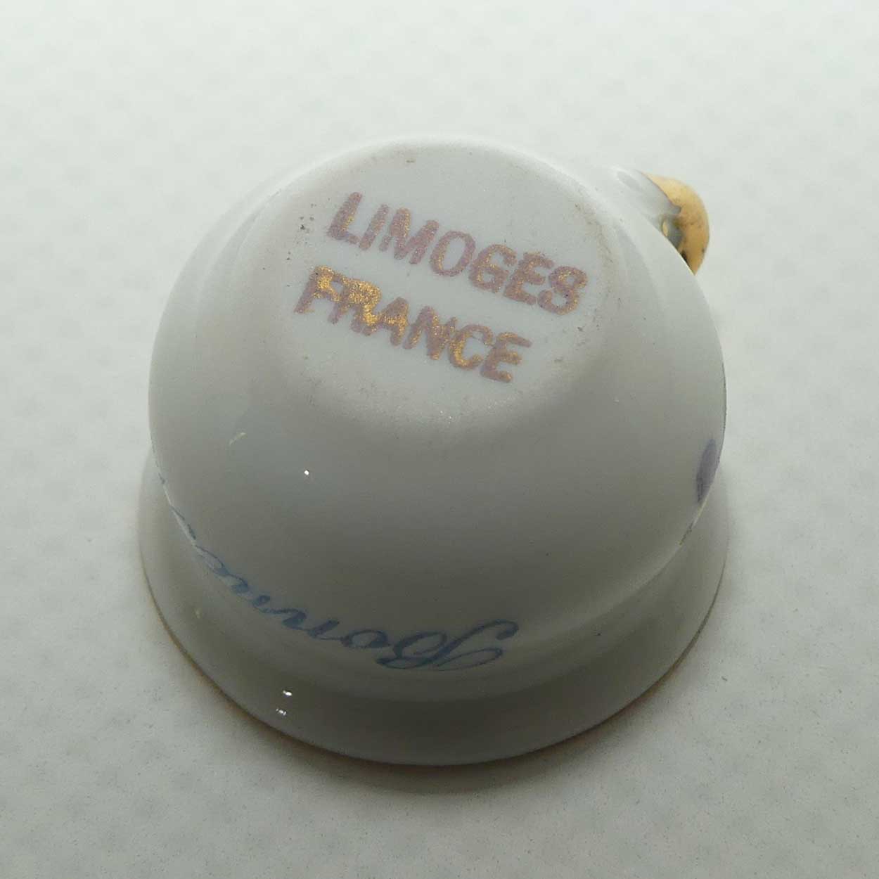 Limoges France miniature chamber pot | Bonne Nuit