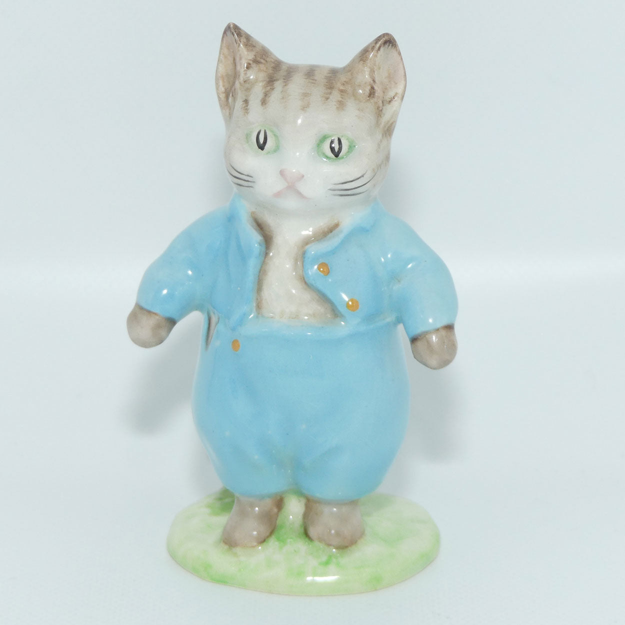 Beswick Beatrix Potter Tom Kitten | Pale Green Eyes | BP2a Gold Oval | #3
