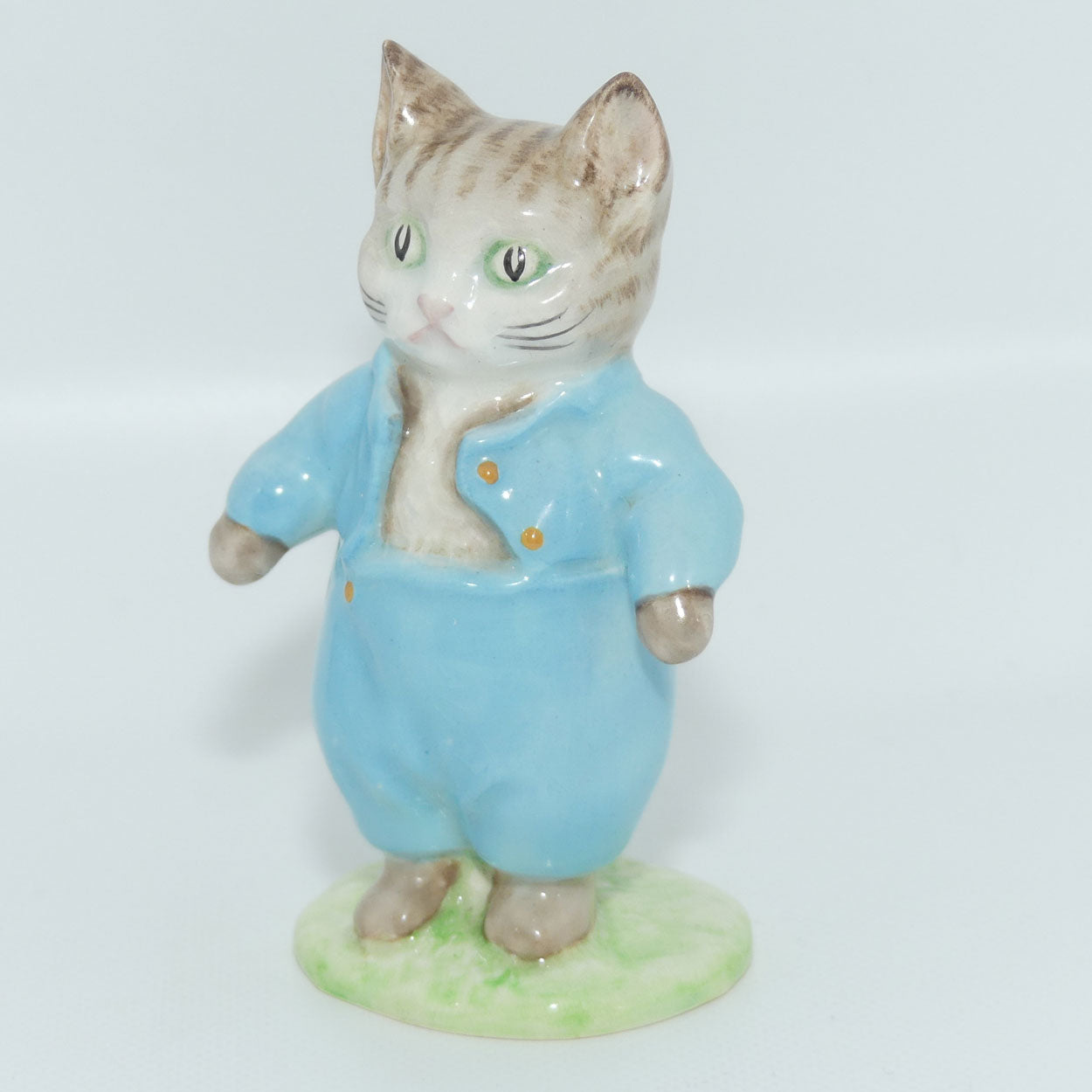 Beswick Beatrix Potter Tom Kitten | Pale Green Eyes | BP2a Gold Oval | #3