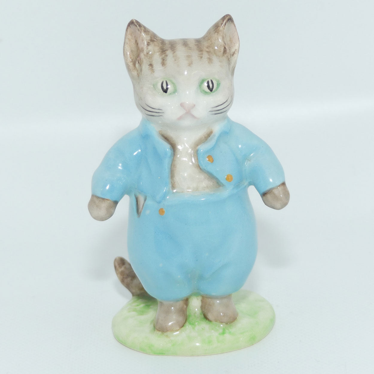Beswick Beatrix Potter Tom Kitten | Pale Green Eyes | BP2a Gold Oval
