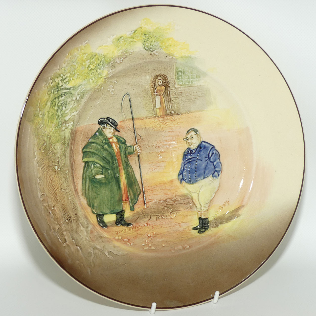 Royal Doulton Dickens Tony Weller low relief round plate D5833