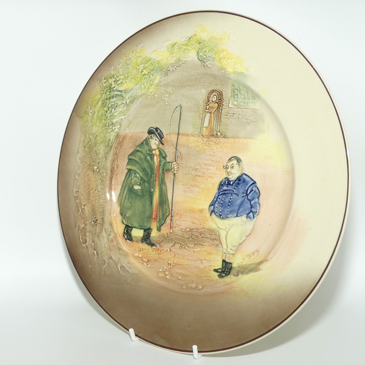 Royal Doulton Dickens Tony Weller low relief round plate D5833