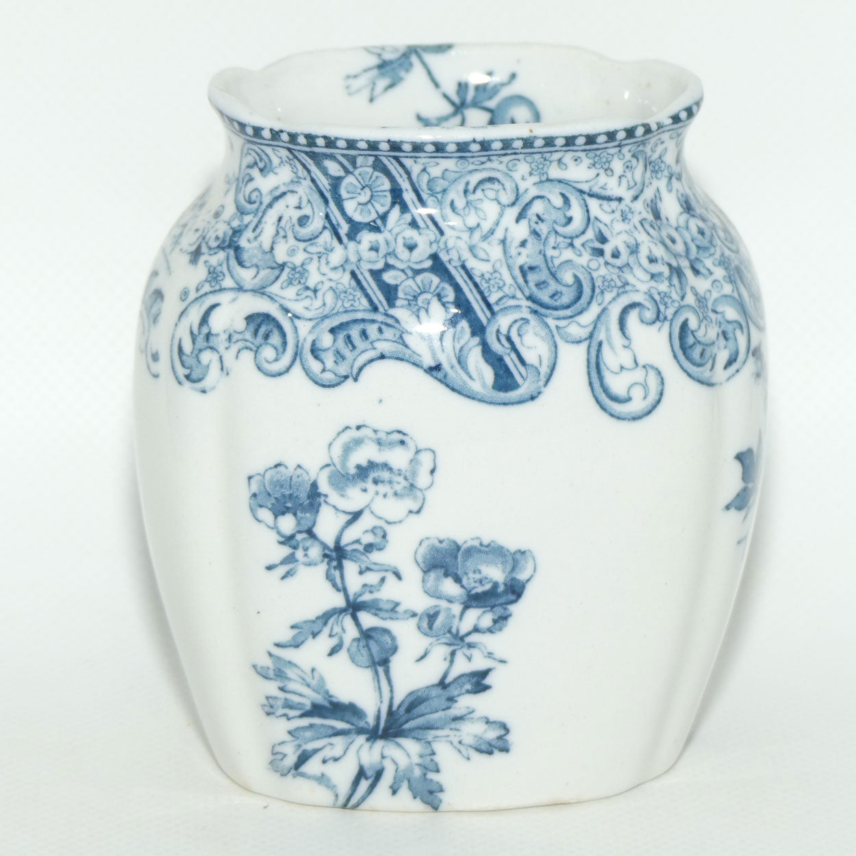 Doulton Burslem Warwick Blue and White toothbrush holder