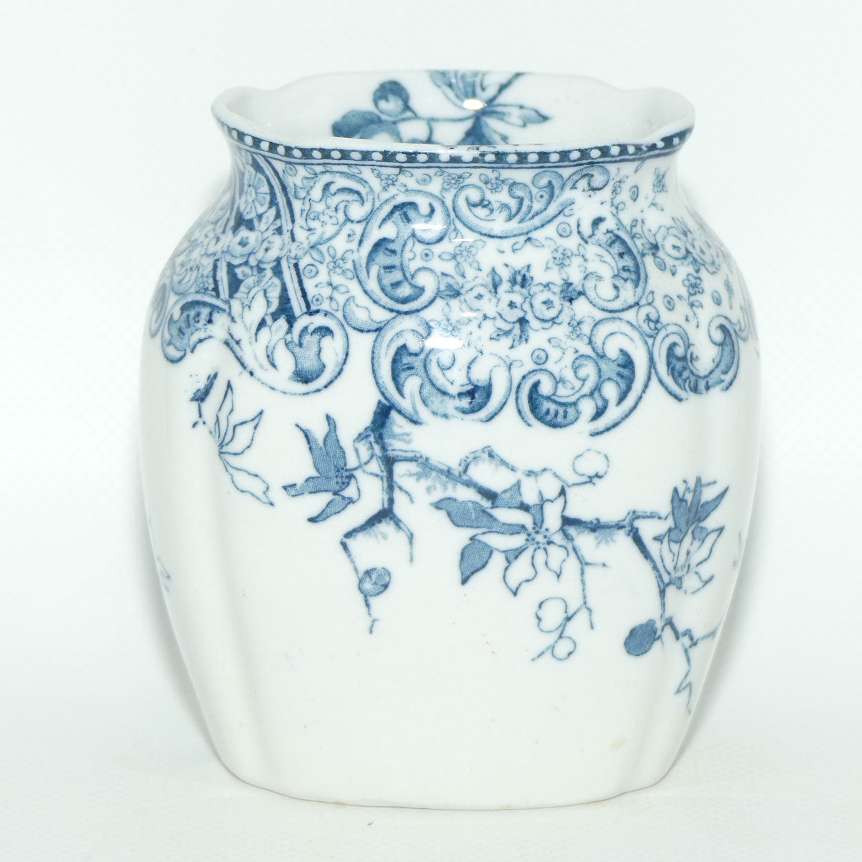Doulton Burslem Warwick Blue and White toothbrush holder