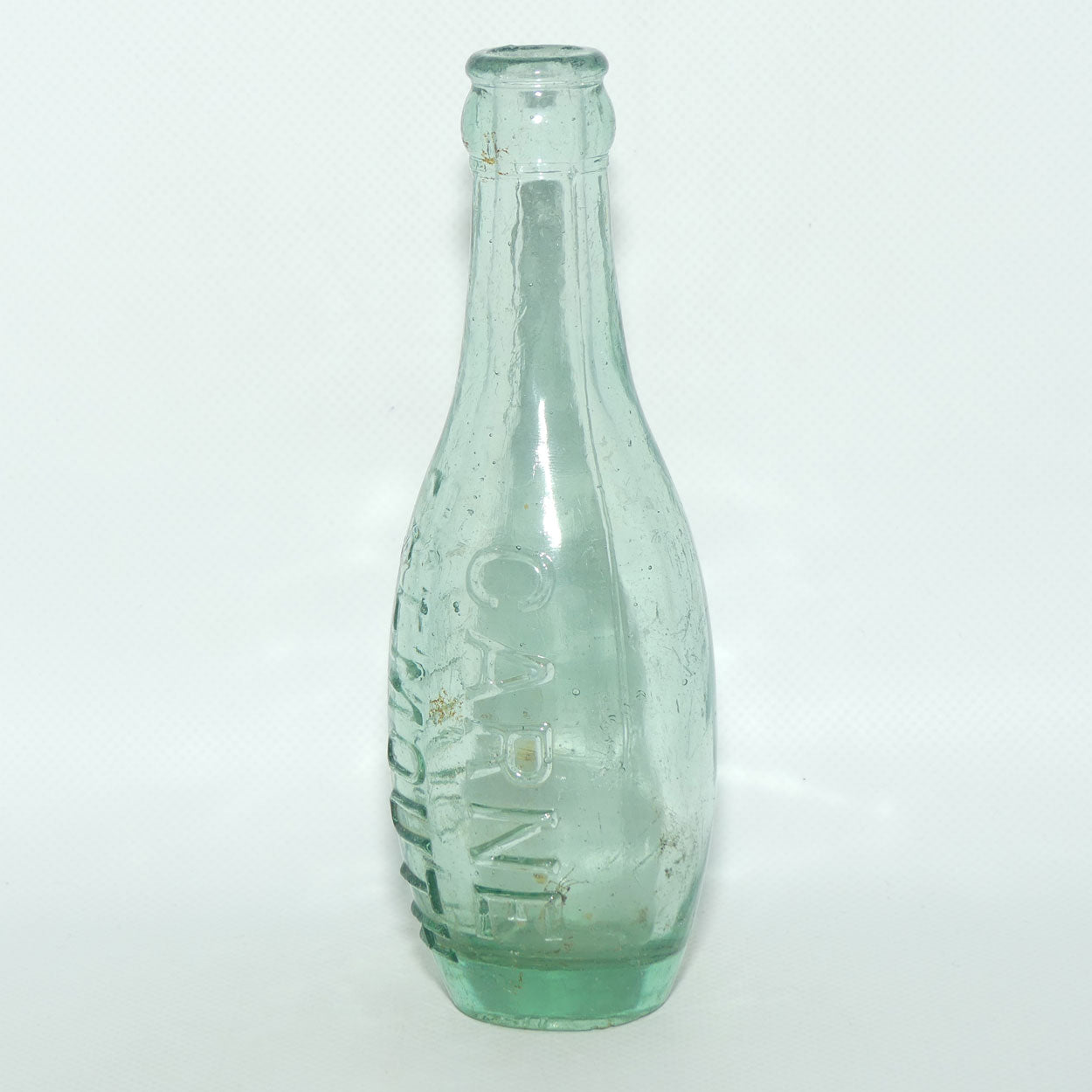 Antique Flat bottom Torpedo bottle | Skittle bottle | CARNE FALMOUTH TRURO