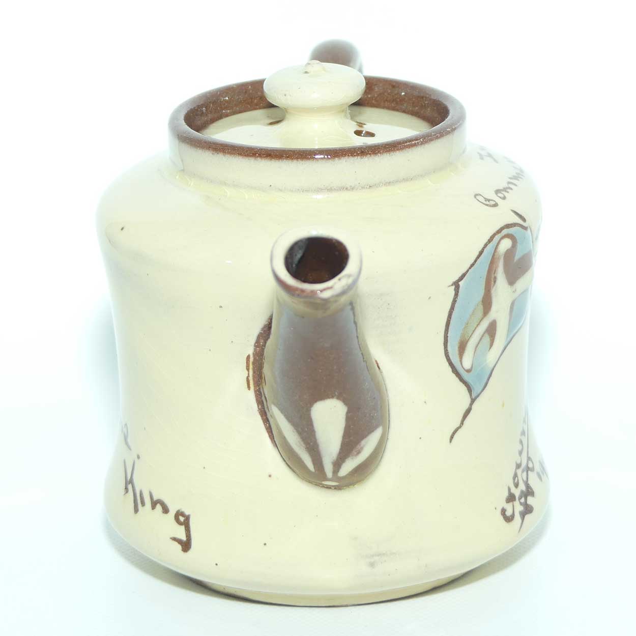 Torquay Ware Royalty Commemorative tea pot | King Edward VII Crowned June 26th 1902