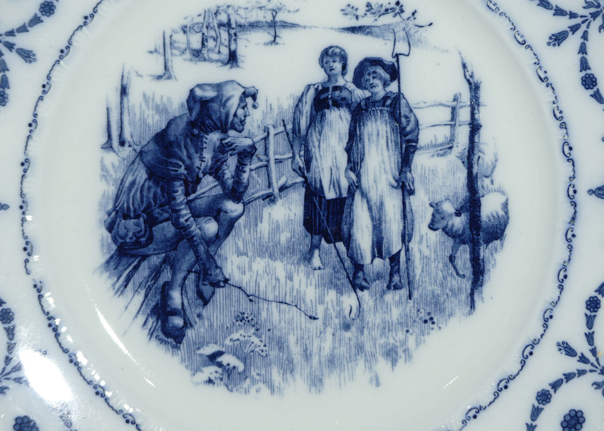 Royal Doulton Shakespearean A | Flow Blue | As You like It | Touch