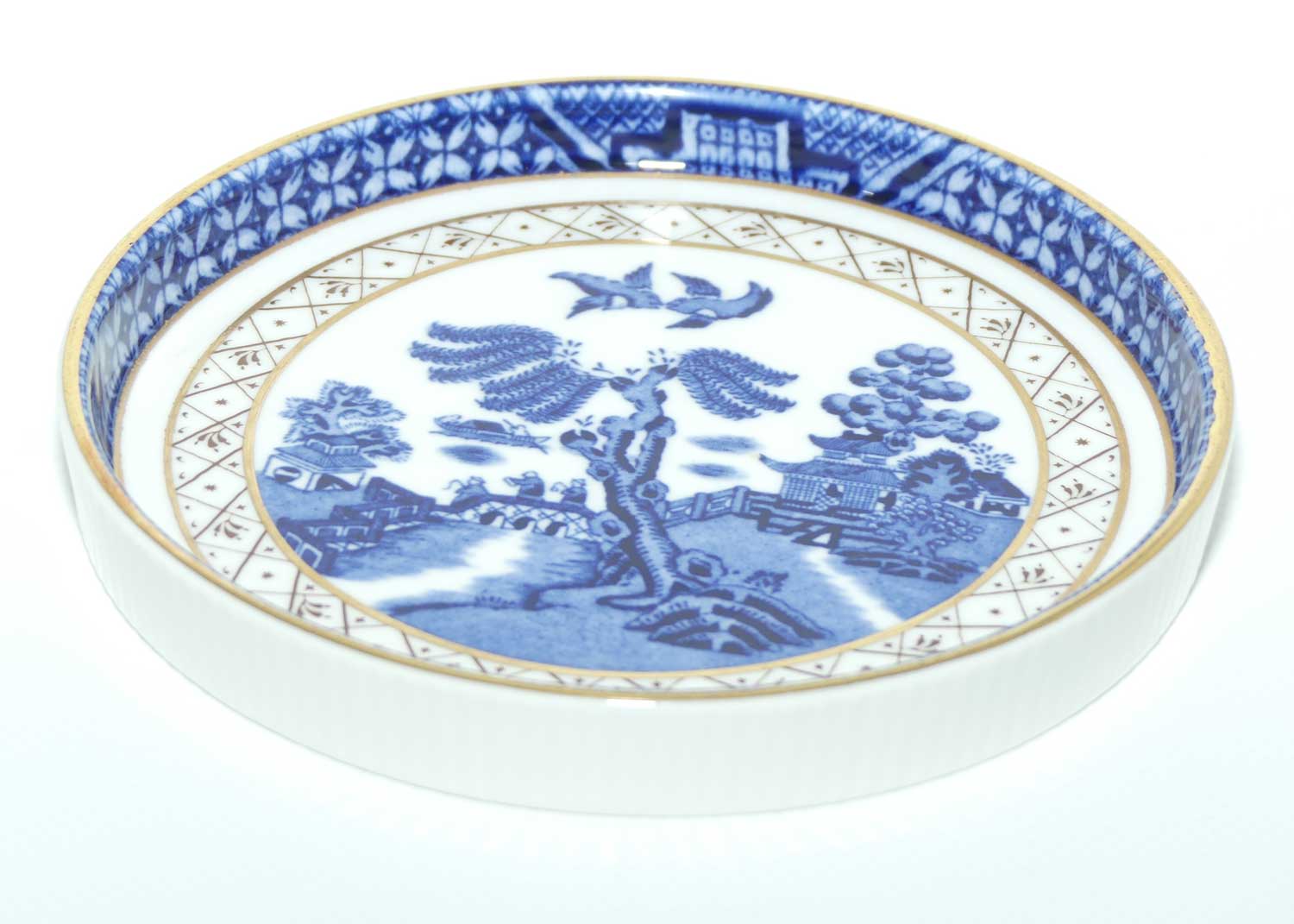 Royal Doulton Booths Real Old Willow pattern circular tray | 13.5cms diam