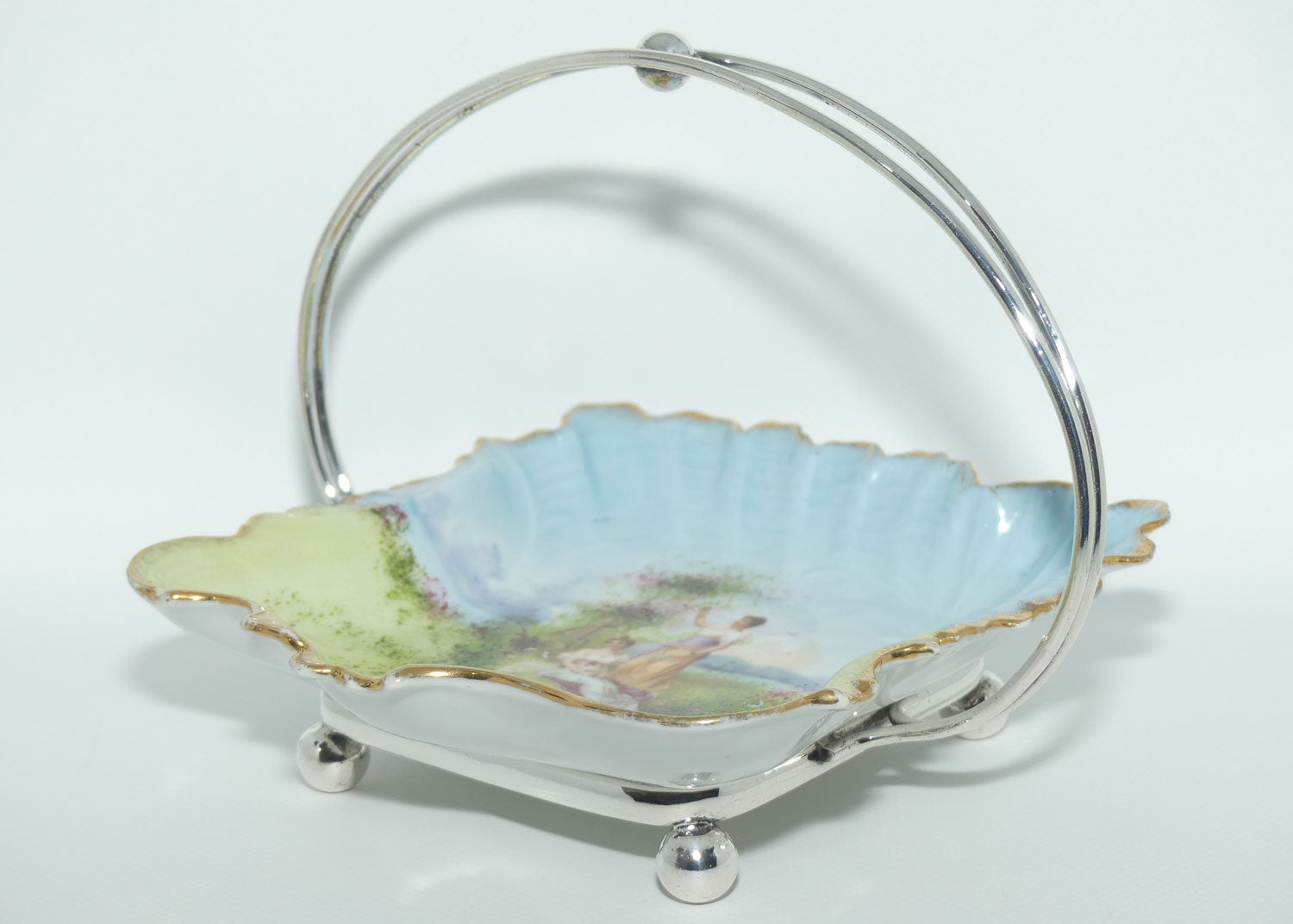 Superb European Tray in EP Silver Plated stand