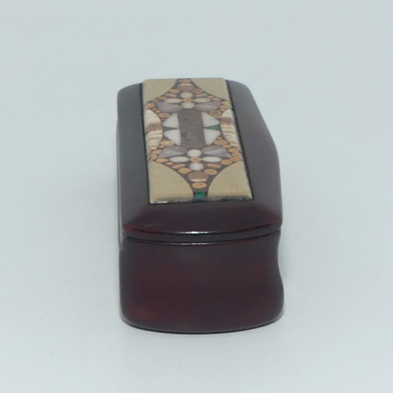 High Quality Pietra Dure lidded trinket box | stud box | Carlsbad