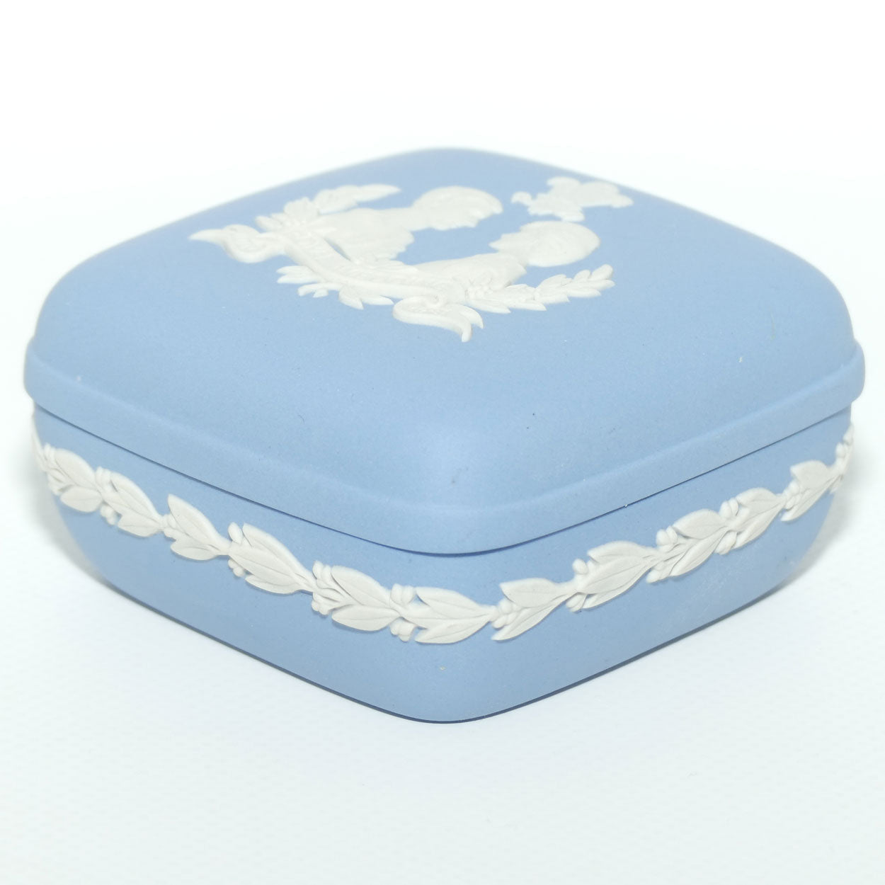 Wedgwood Jasper | White on Pale Blue | Royalty | 1981 Royal Wedding trinket box