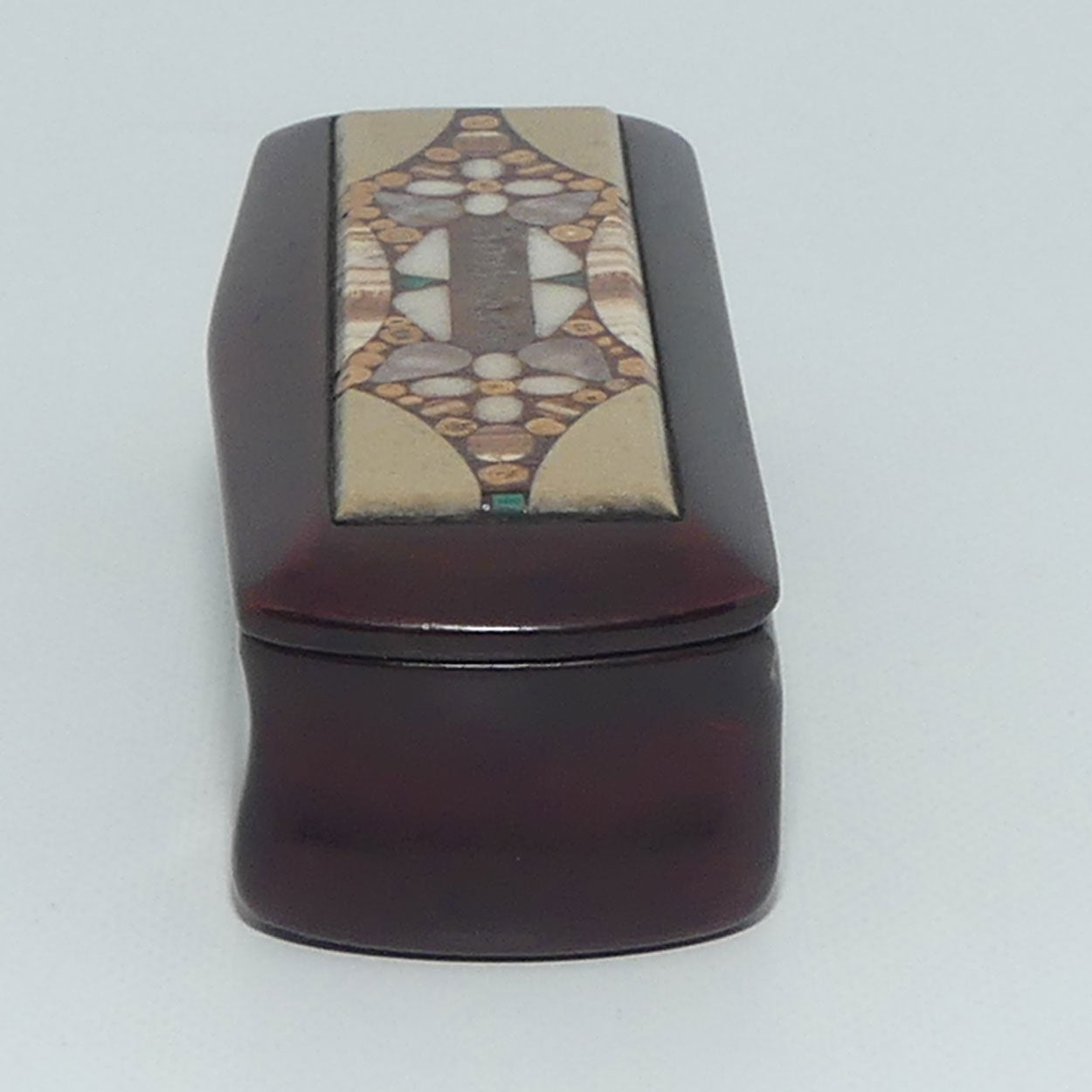 High Quality Pietra Dure lidded trinket box | stud box | Carlsbad