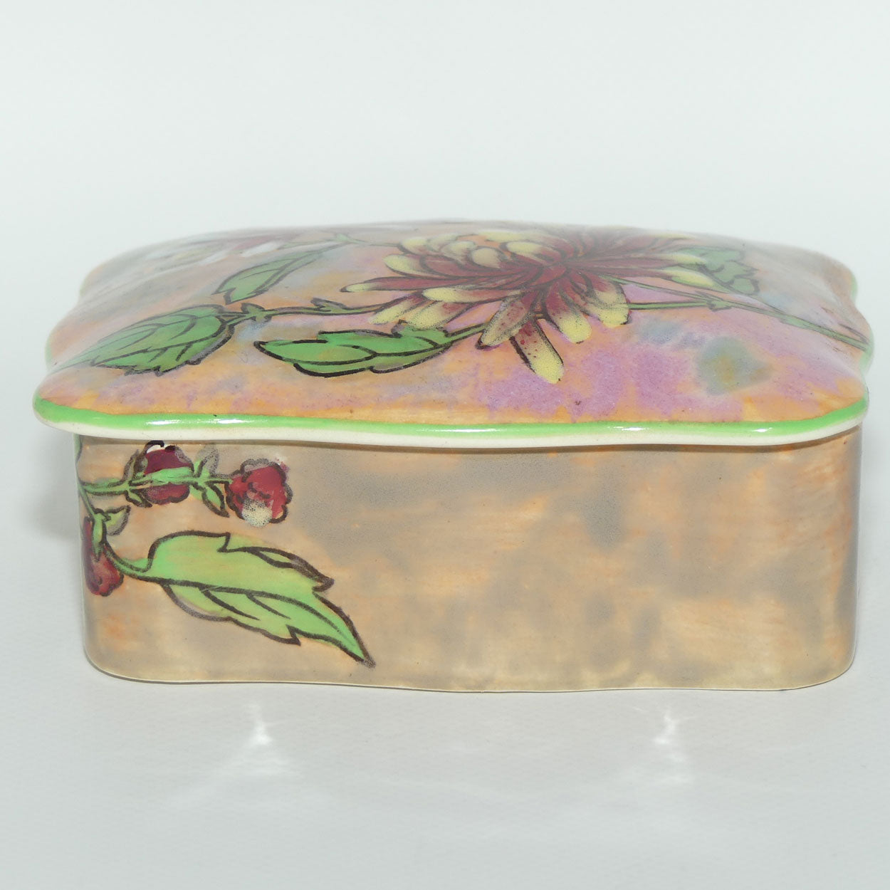 Royal Doulton Chrysanthemum rectangular trinket box D6299