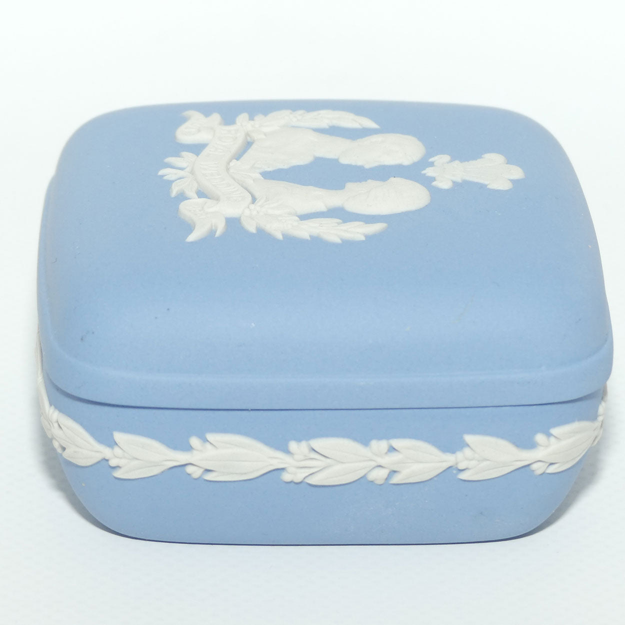 Wedgwood Jasper | White on Pale Blue | Royalty | 1981 Royal Wedding trinket box