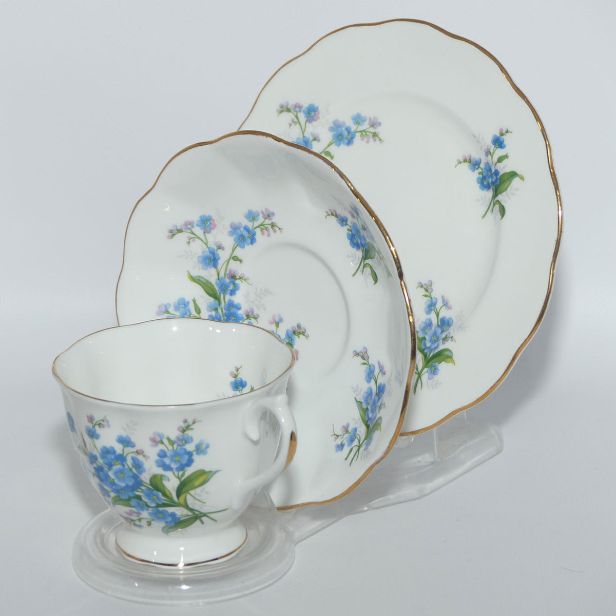 Royal Albert Forget me Not pattern trio