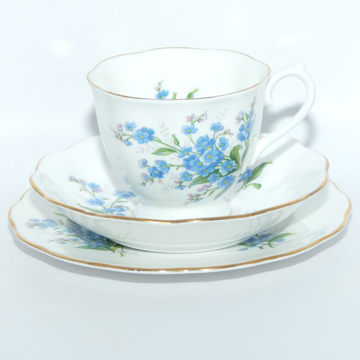 Royal Albert Forget me Not pattern trio