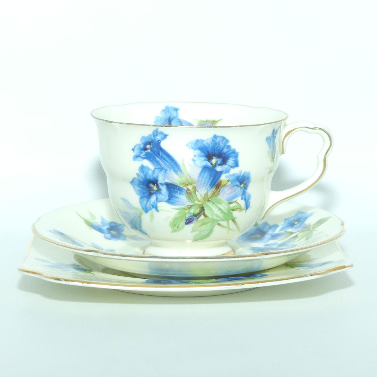 Royal Doulton Gentian pattern V1911 | tea trio