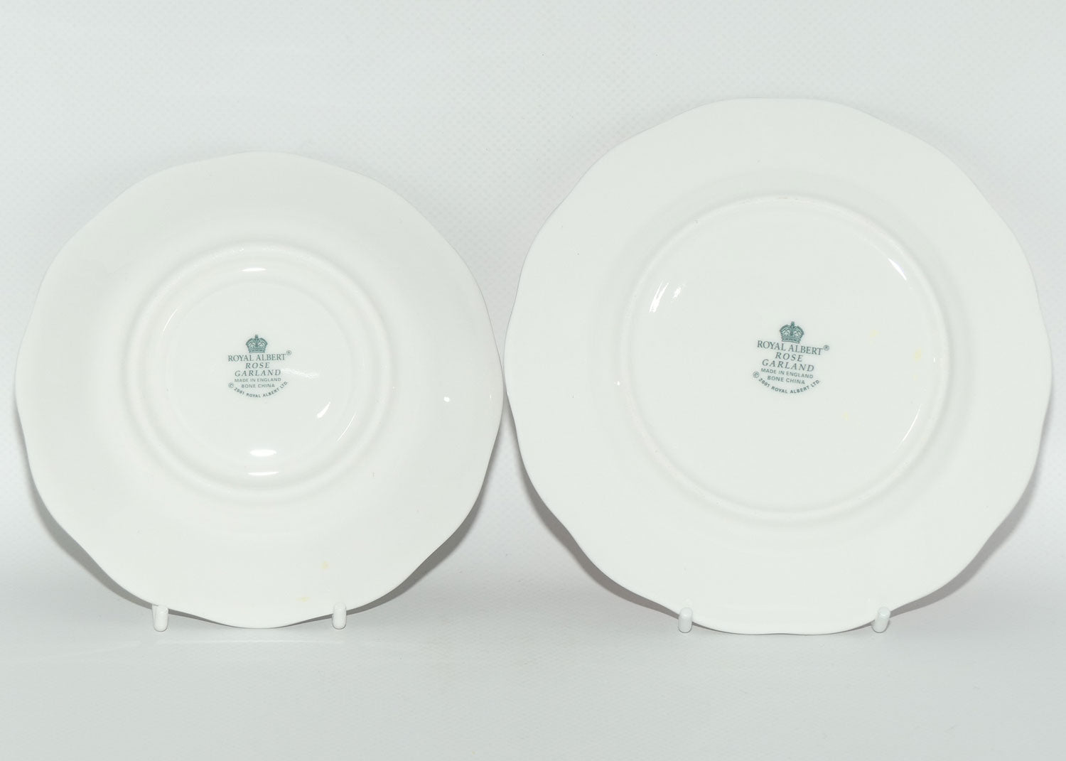 Royal Albert Bone China England Rose Garland trio | later stamp