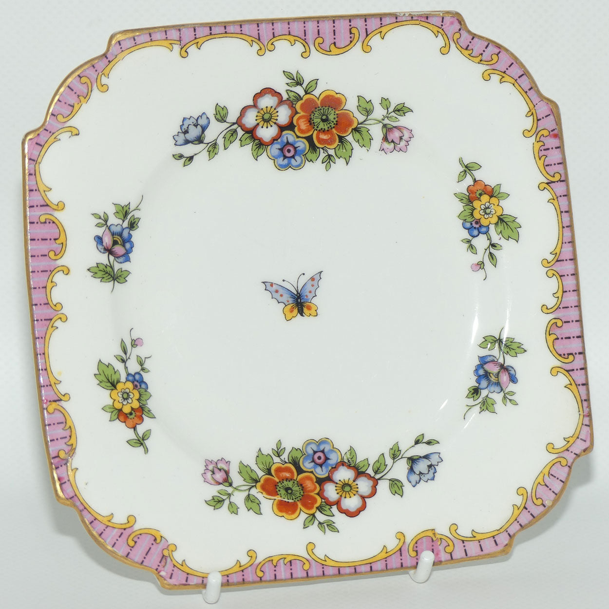 Aynsley Bone China Butterfly and Floral trio