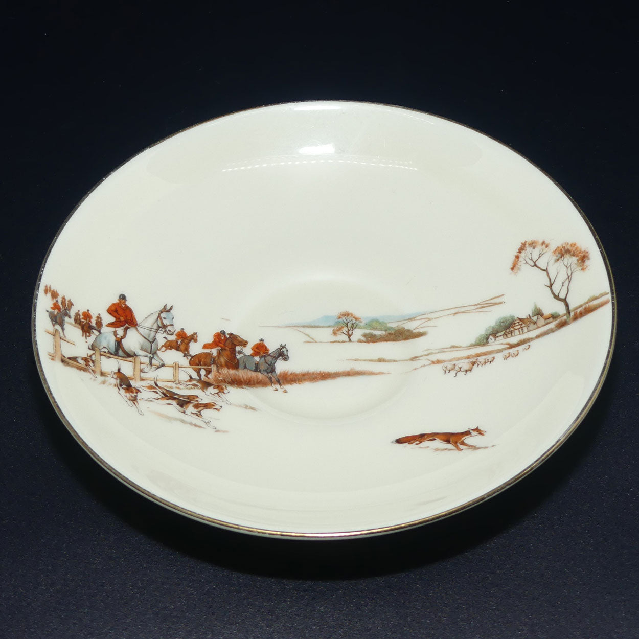 Royal Doulton Fox Hunting V1474 | Trio #2 | rare White Ground