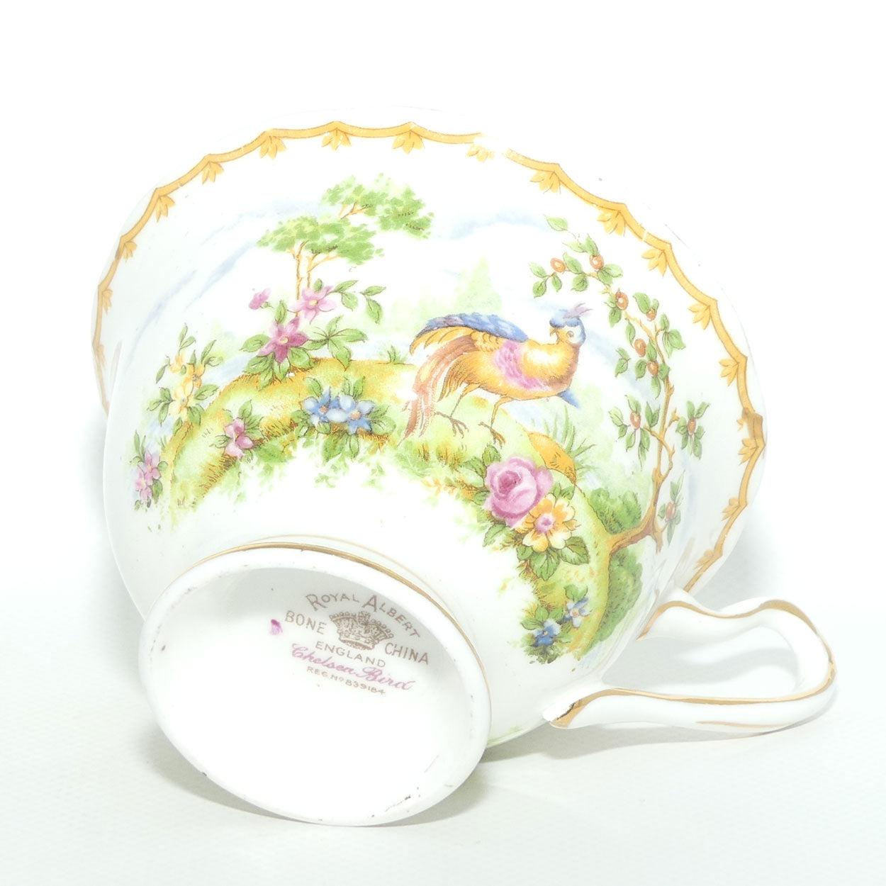 Royal Albert Bone China Chelsea Bird trio | Red Trim | #2