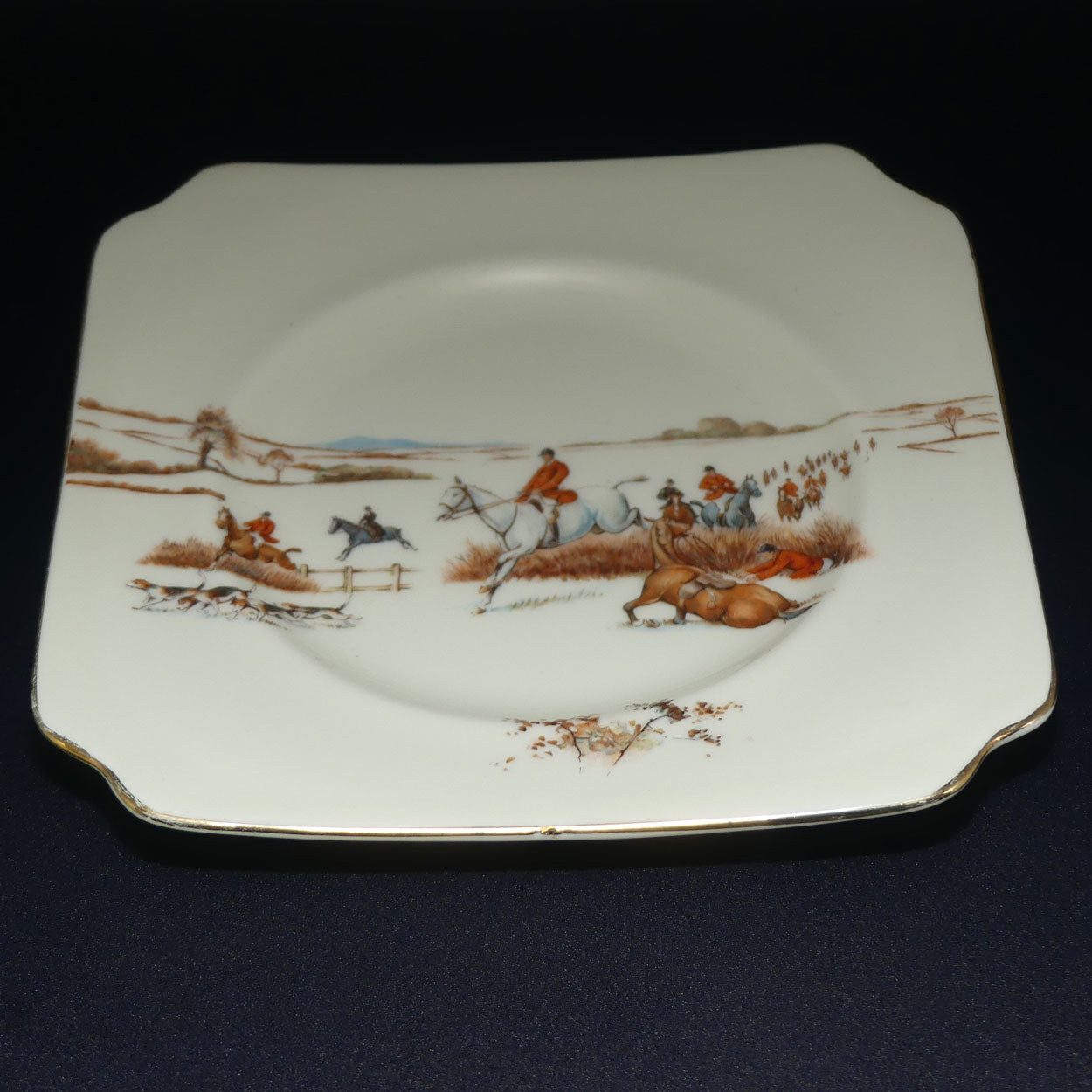 Royal Doulton Fox Hunting V1474 | Trio #3 | rare White Ground