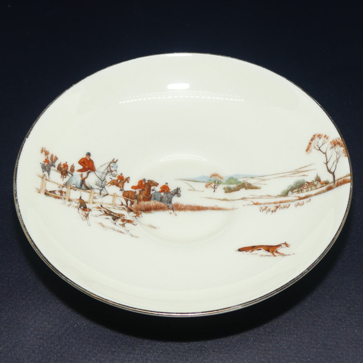 Royal Doulton Fox Hunting V1474 | Trio #4 | rare White Ground