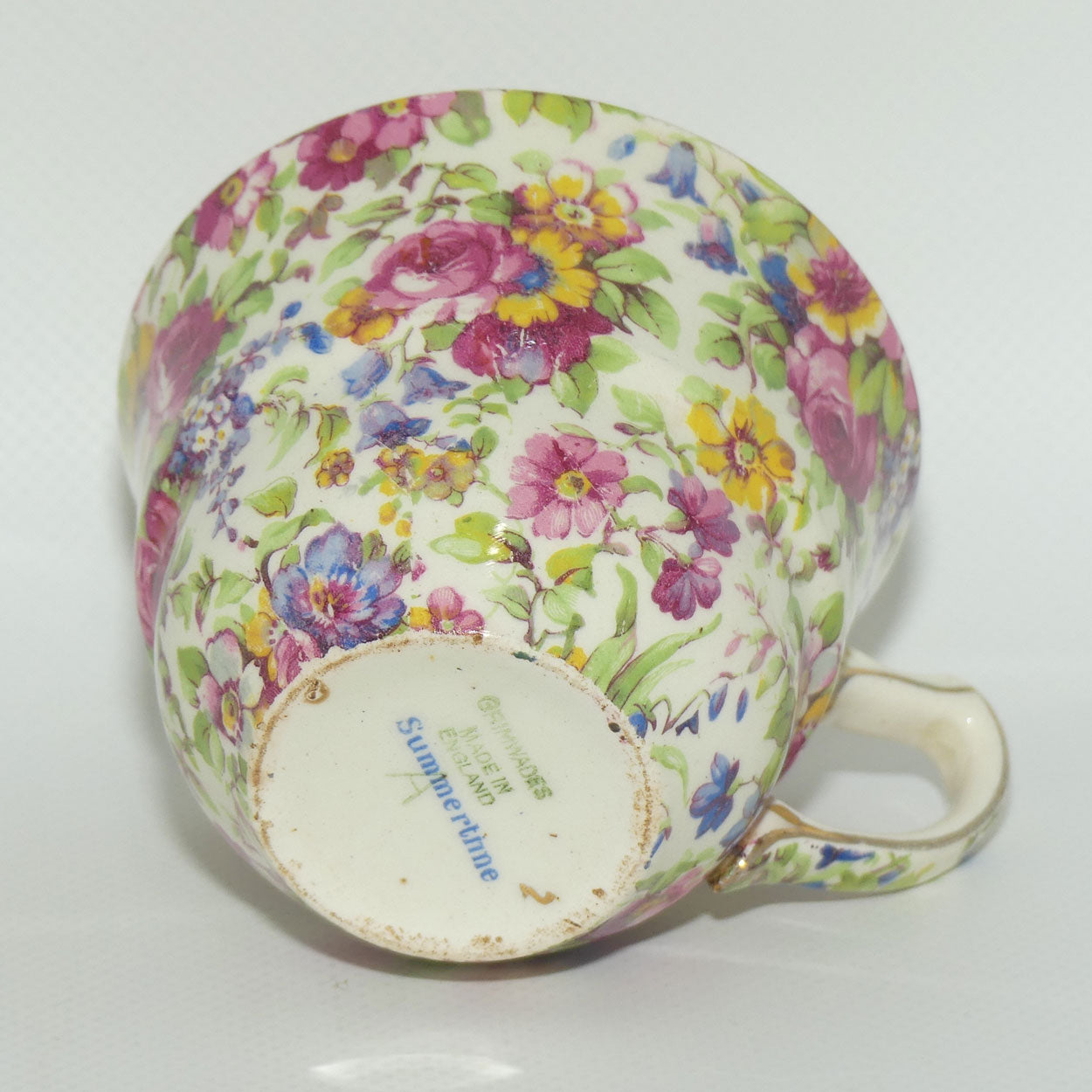 Royal Winton Summertime Chintz tea trio | Square Plate | #4
